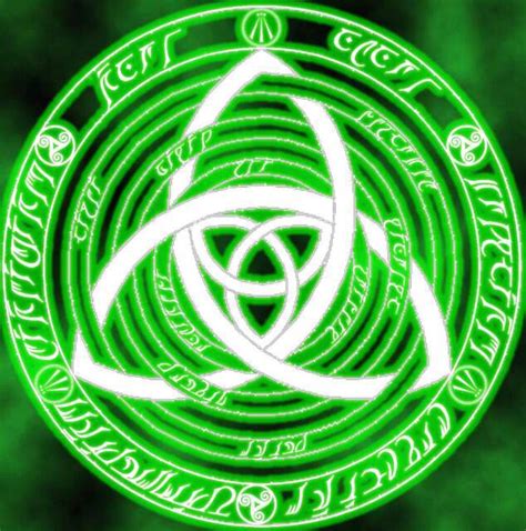Green magic symbols